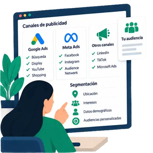 persona decidiendo cual de las estrategias sem es la adecuada para un cliente en concreto