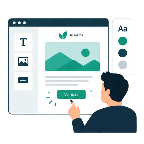 Ilustración del diseño de una campaña de email marketing adaptada a la identidad visual de la marca