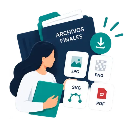Ilustración recibiendo todos los ficheros del diseño