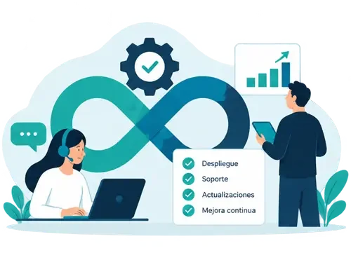 análisis del proceso de trabajo con un softaware a medida