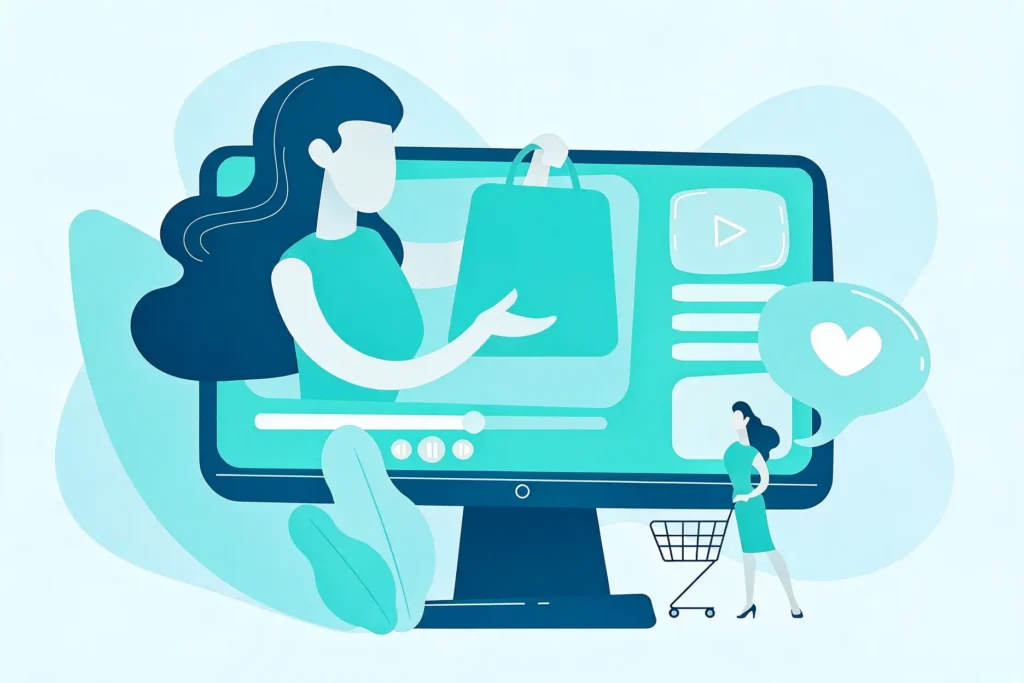 ilustración de tienda online